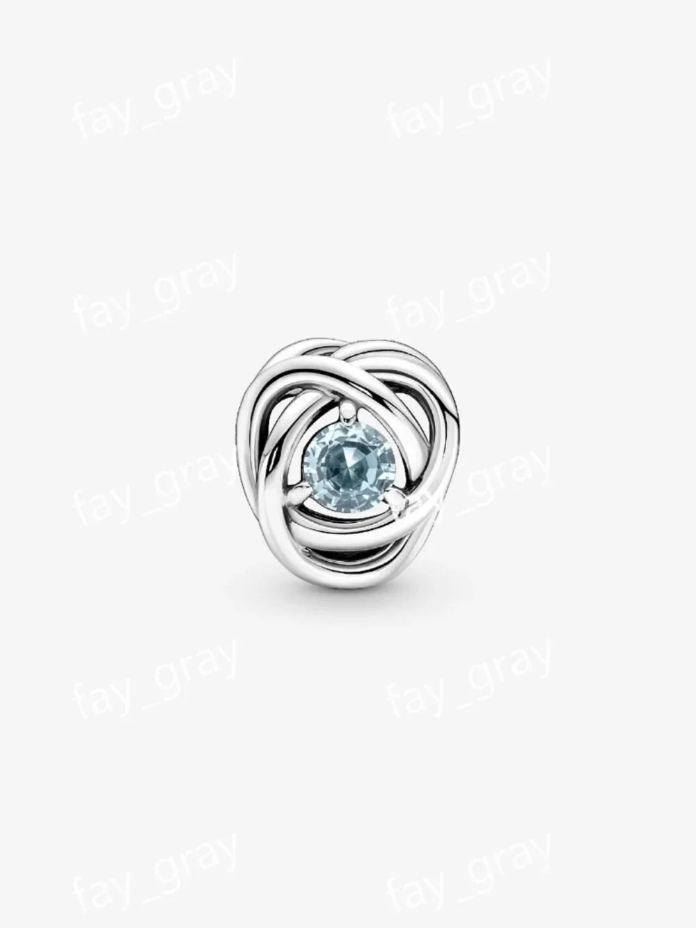 Pandora March Sea Aqua Blue Eternity Circle Charm